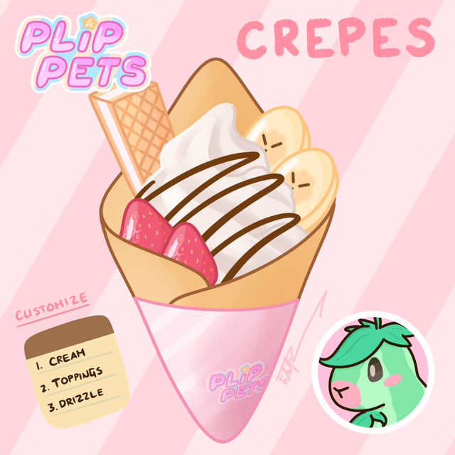 Crepe Concept for food in game feature Capymel