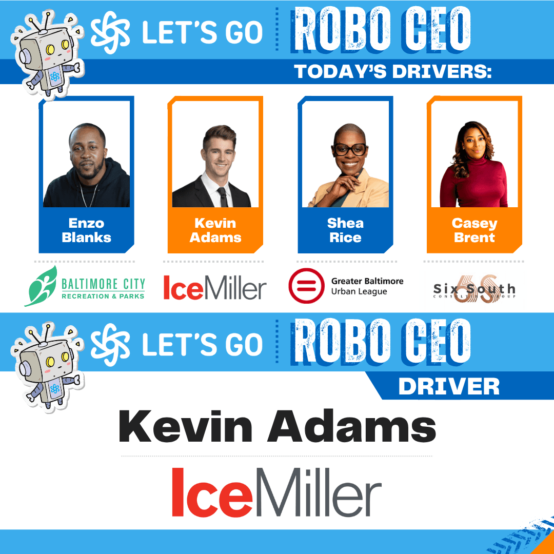 LET'S GO RoboCEO Driver Announcement and Nametag template