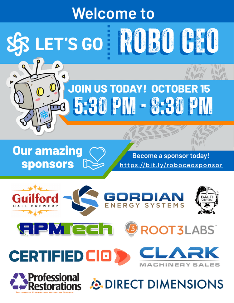 LET'S GO RoboCEO Event Poster
