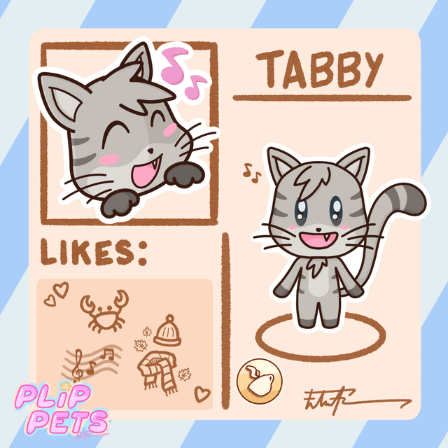 Tabby Character Postcard Image